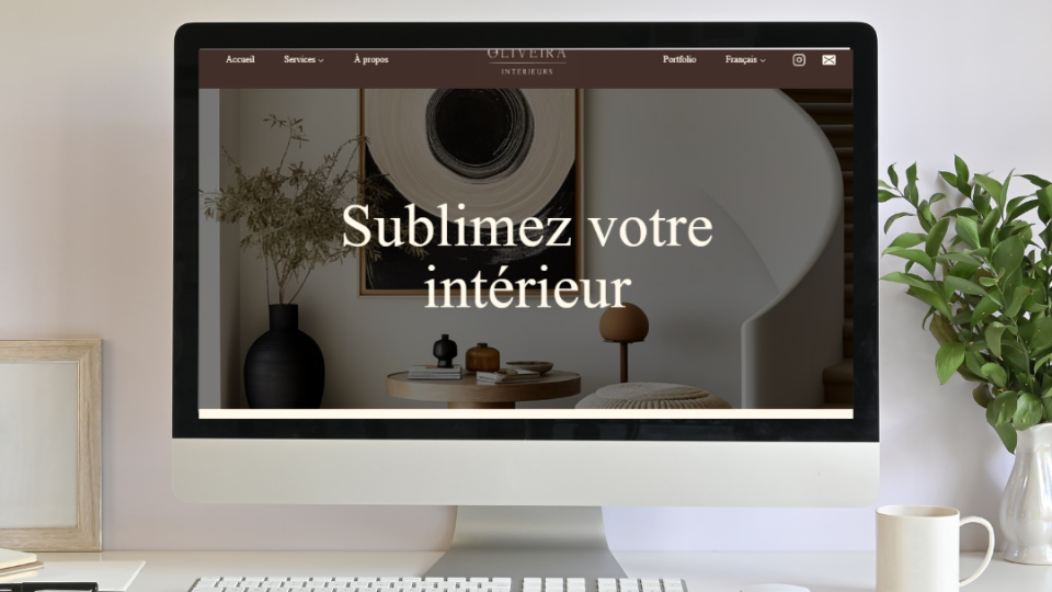 Gray and White Minimalist Desktop Mockup Instagram Post